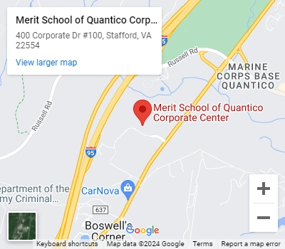 Merit School Quantico Corporate Center Google Map placeholder