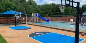 Merit School of Cloverdale - basketball court and swimming pool