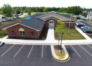 Merit School of Leeland Station aerial exterior