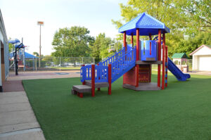 Merit School of Southpoint playground slides