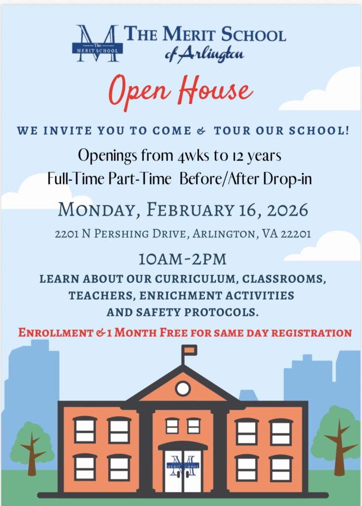OPEN HOUSE at The Merit School of Arlington – February 16th  10am-2pm