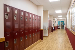 Merit Castle Hallway with lockers