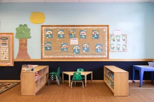 Merit School of Doc Stone - Preschool bulletin board