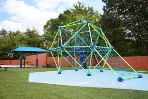 Merit School of Wellington - climbing equipment on the school age children's playground